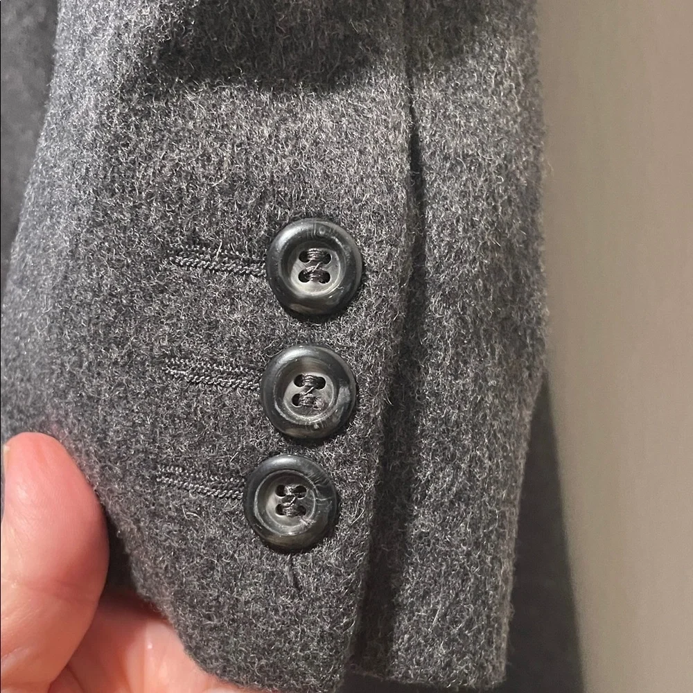 diVenedetto Cashmere Blend Vintage Charcoal Double-Breasted Men's Trench Coat